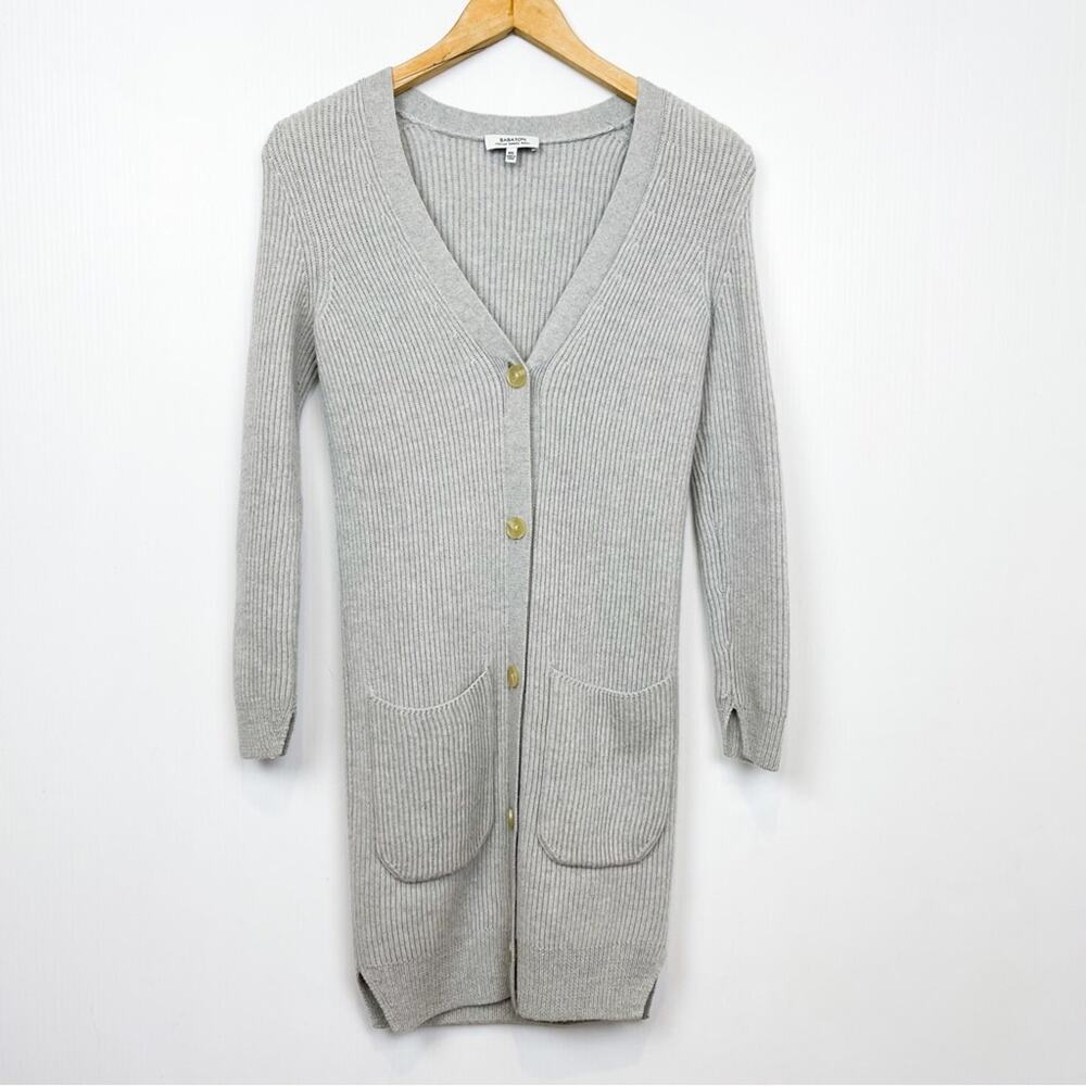 Aritzia | Babaton Italian Merino Wool Sweater Cardigan in Grey
